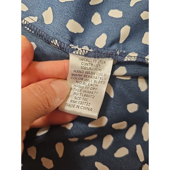 Umgee + Dress Womens 1X Tiered Vcut Neckline Boho Cottagecore - Picture 8 of 9